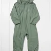 GRASS & AIR Little Kids Khaki Green Puddlesuit 3-4 Years