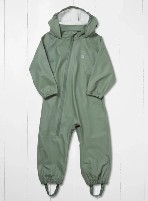 GRASS & AIR Little Kids Khaki Green Puddlesuit 3-4 Years