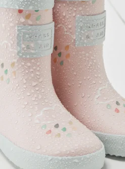 GRASS & AIR Little Kids Baby Pink Colour Revealing Wellies 6 Infant