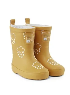 GRASS & AIR Ochre Colour Changing Kids Winter Wellies 13 Infant