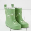 GRASS & AIR Olive Green Colour Changing Kids Winter Wellies 7 Infant