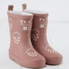 GRASS & AIR Rose Colour Changing Kids Winter Wellies 7 Infant