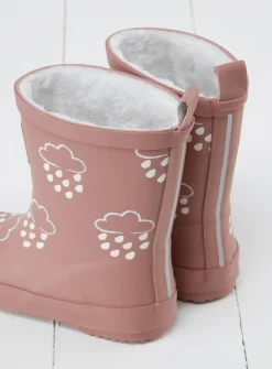 GRASS & AIR Rose Colour Changing Kids Winter Wellies 7 Infant