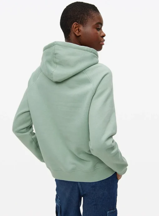 Green 1985 Slogan Embroidered Hoodie L