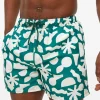 Green Abstract Swim Shorts XXL