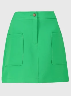 Green A-Line Mini Skirt - 24