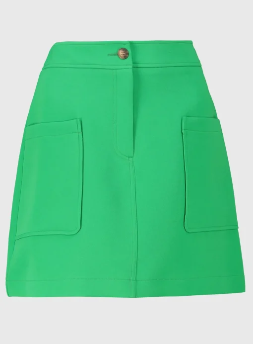 Green A-Line Mini Skirt - 24