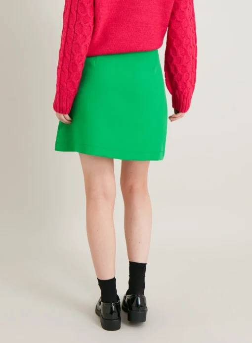 Green A-Line Mini Skirt - 24