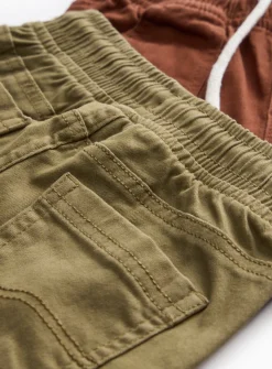 Green & Brown Woven Trousers 2 Pack 1-2 years