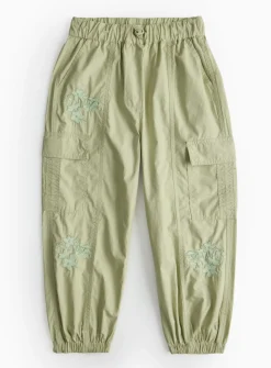 Green Embroidered Parachute Trousers 7 years