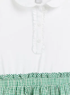 Green Gingham Twofer School Dress 4 years