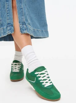 Green Jogger Retro Style Trainers 4