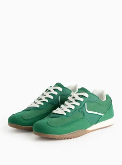 Green Jogger Retro Style Trainers 4