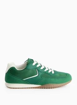 Green Jogger Retro Style Trainers 4