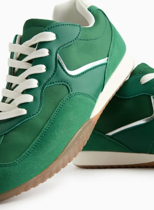 Green Jogger Retro Style Trainers 4