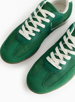Green Jogger Retro Style Trainers 4