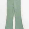 Green Knitted Flared Trousers 11 years