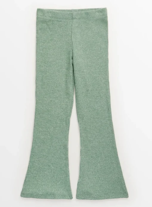 Green Knitted Flared Trousers 11 years
