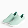 Green Knitted Slip On Trainers 8