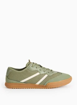 Green Mesh Retro Style Trainers 7