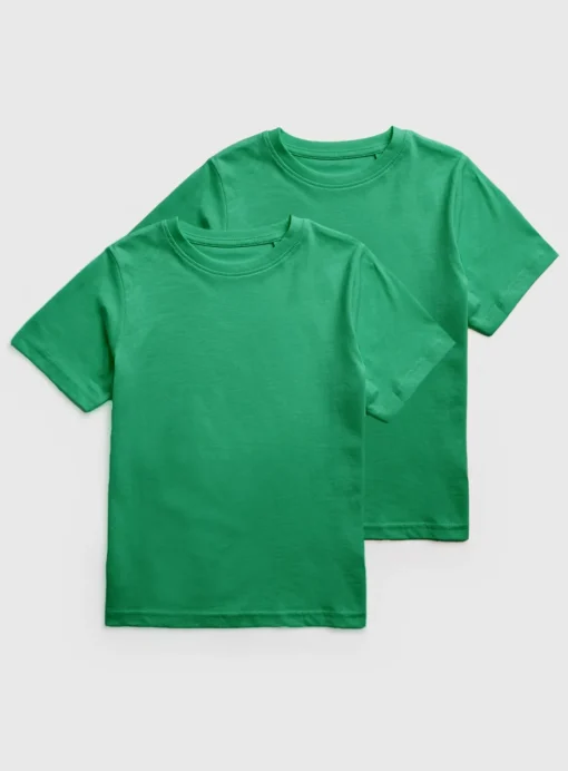 Green Plain School Sports T-Shirts 2 Pack 4 years