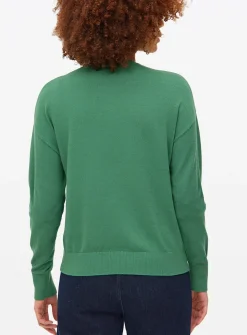 Green Pocket Crew Neck Jumper 10