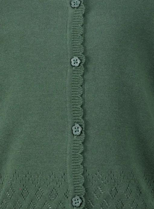 Green Pointelle Knit Cardigan 6 years