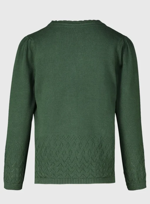 Green Pointelle Knit Cardigan 6 years