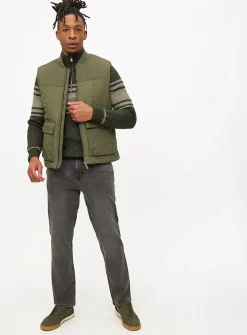 Green Quarter Zip Stripe Detail Jumper M