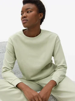 Green Seam Scuba Co-ord Lounge Top S