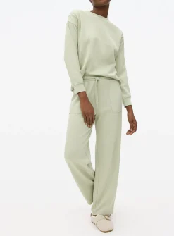 Green Seam Scuba Co-ord Lounge Bottoms S