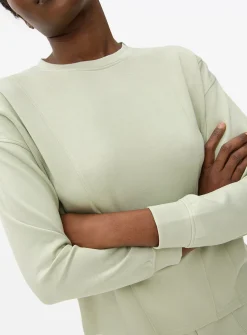 Green Seam Scuba Co-ord Lounge Top S