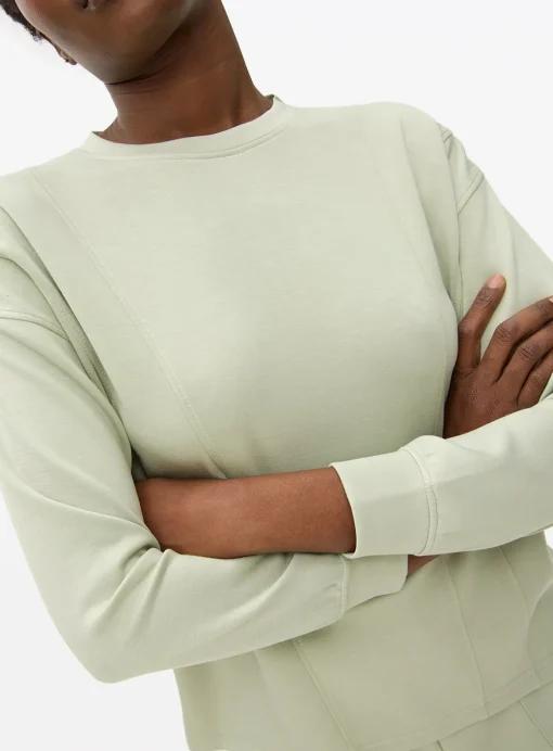 Green Seam Scuba Co-ord Lounge Top S