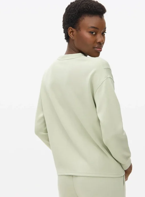 Green Seam Scuba Co-ord Lounge Top S