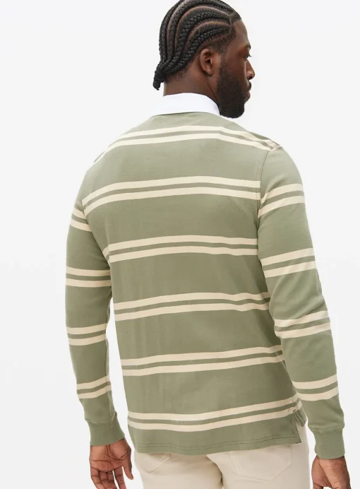 Green Stripe Long Sleeve Rugby Shirt XXL