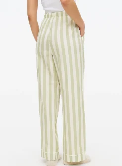 Green Stripe Poplin Co-ord Pyjama Bottoms 18
