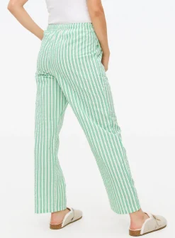 Green Stripe Seersucker Pyjama Bottoms 14