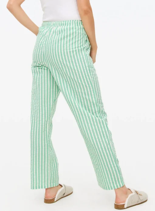 Green Stripe Seersucker Pyjama Bottoms 14