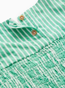 Green Stripe Sleeveless Culotte Set 8 years
