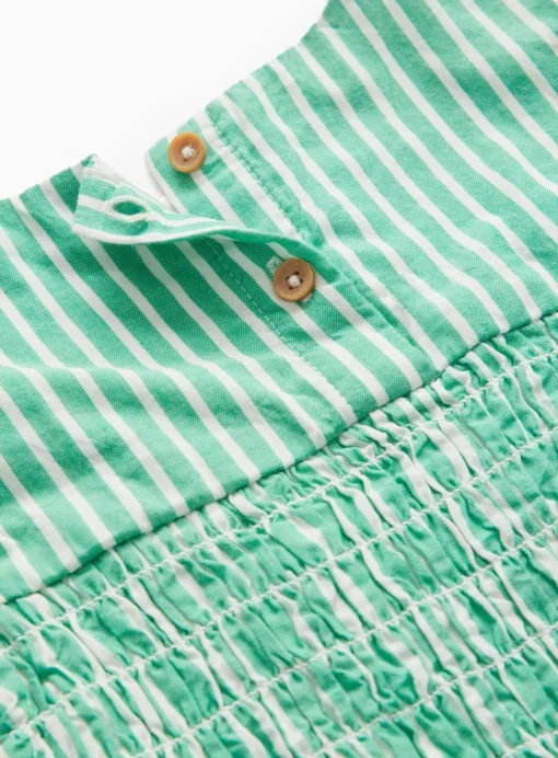 Green Stripe Sleeveless Culotte Set 8 years