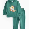 Green Teddy Bear Hoodie & Joggers Set 6-7 years
