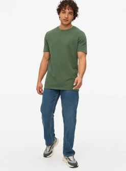 Green Textured Stripe T-Shirt XL