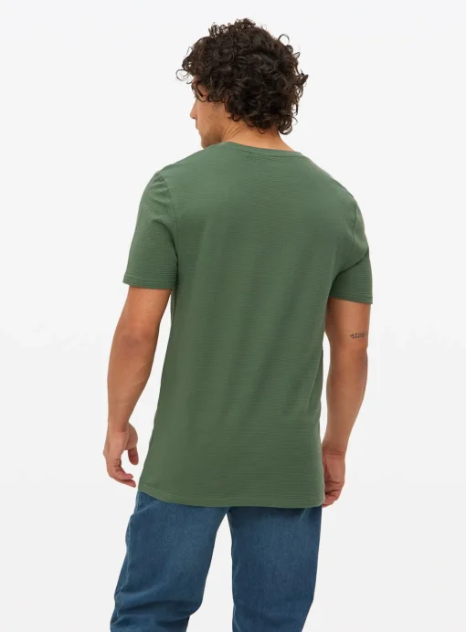 Green Textured Stripe T-Shirt XL