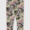 Green Tropical Print Leggings - 10 years