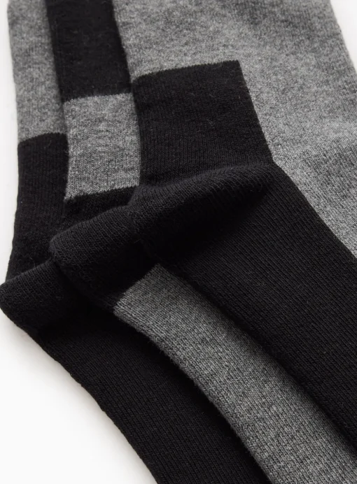 Grey & Black Ankle Socks 3 Pack 9-12