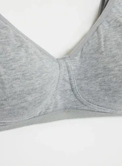 Grey & White Non-Wired Comfort Lounge Bra 2 Pack 36A