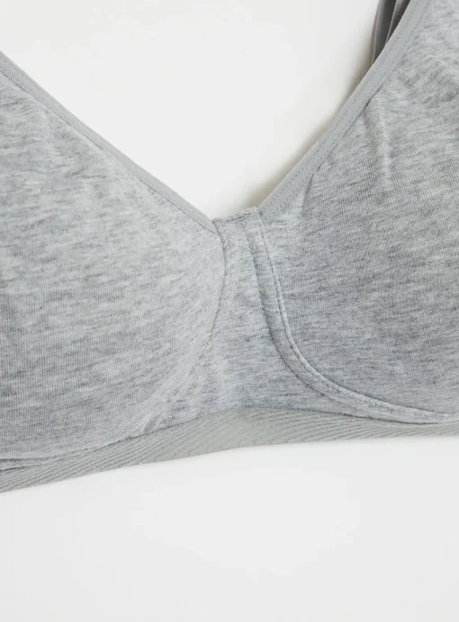 Grey & White Non-Wired Comfort Lounge Bra 2 Pack 36A