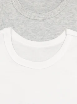 Grey & White Vests 5 Pack 2-3 years