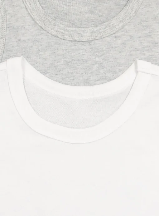 Grey & White Vests 5 Pack 2-3 years