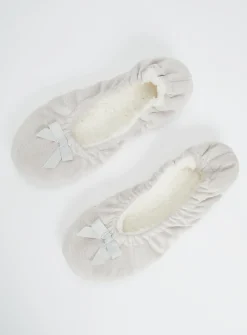 Grey Ballerina Slippers S
